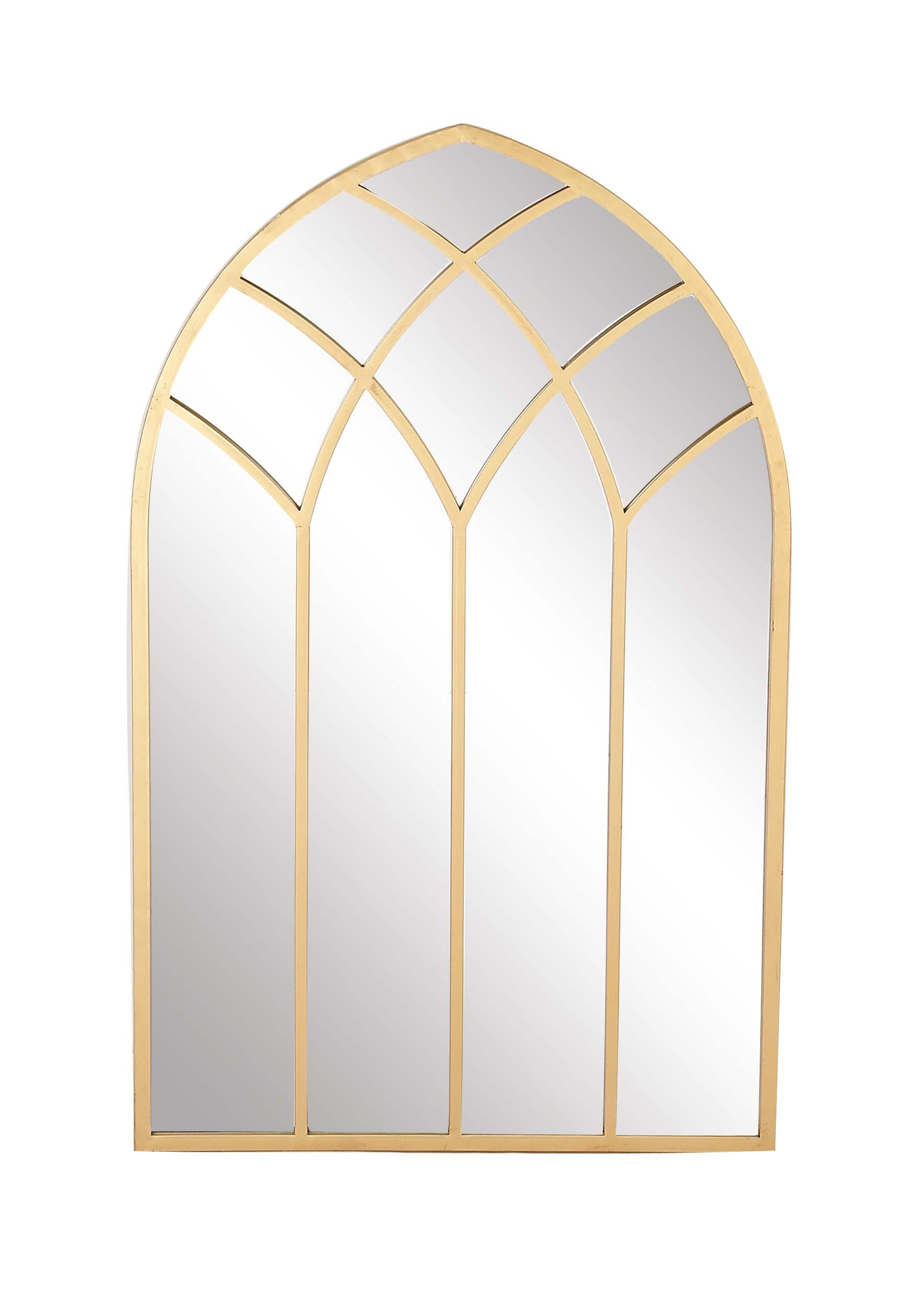 arched wall mirror gold