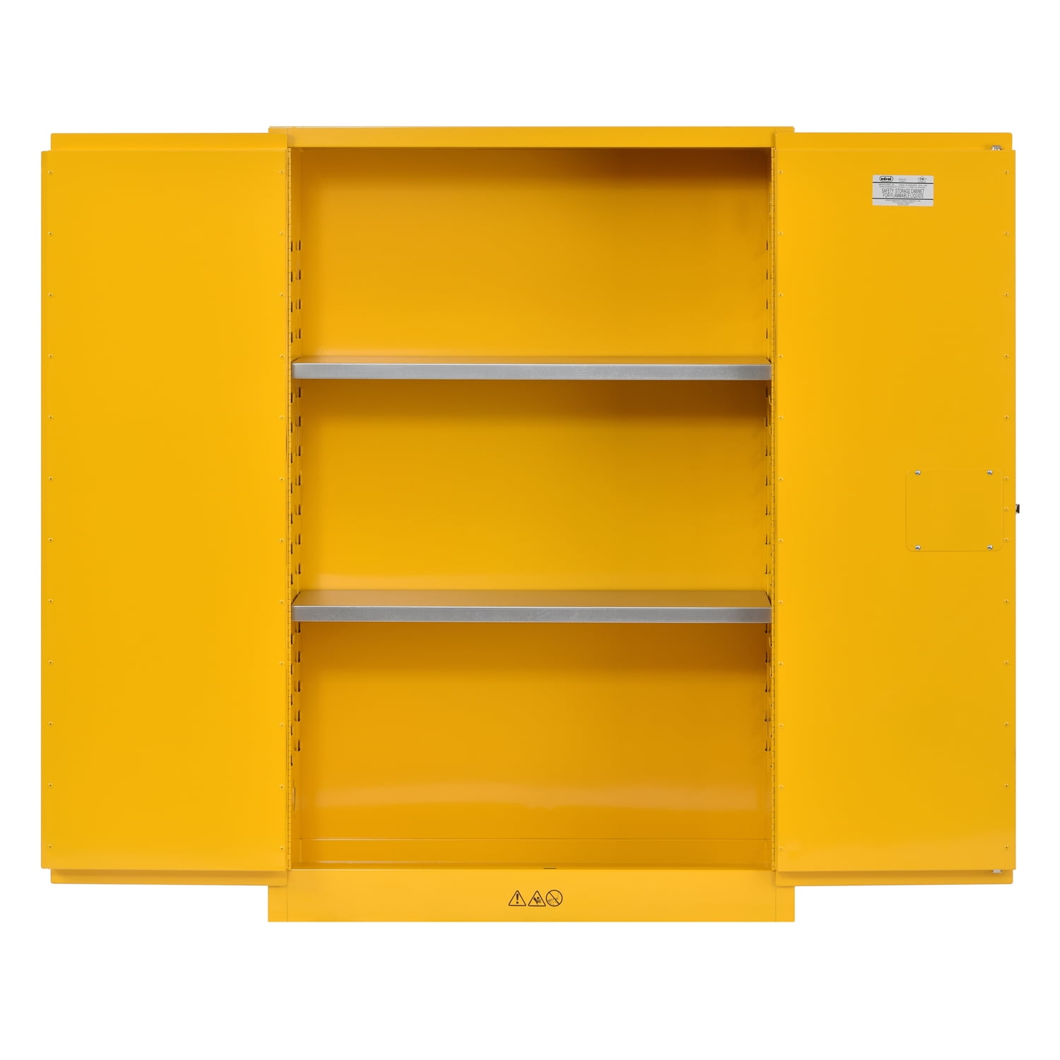 Sandusky 45-Gal. Steel 2-Door Freestanding Flammable Safety Cabinet, Yellow