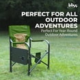 thumbnail image 2 of Bliss Hammocks 24V Heated Directors Seat, Folding Chair w/Battery & 3 Heat Settings, Green, 2 of 11