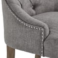 thumbnail image 6 of Weston Home Chelsea Lane Gray Linen Tufted Dining Chair Set of 2 with Curved Back, 6 of 8