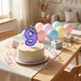 thumbnail image 5 of Number 9 Birthday Candle, Glitter Purple with Crown Decoration, 1 Piece, for Princess Themed Birthday Party Cake Topper, 5 of 6