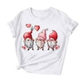 thumbnail image 4 of Nuoqisi T-Shirt à Manches Courtes et Col Rond Imprimé pour la Saint-Valentin pour Femmes, Haut à Motif Mignon pour Tenues Décontractées, T-Shirt Mode pour Dames, 4 of 7