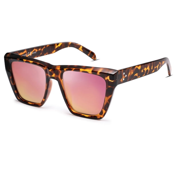 Gafas de Sol SOJOS de Moda Oversized Cuadradas Ojo de Gato SJ2179 para Mujer