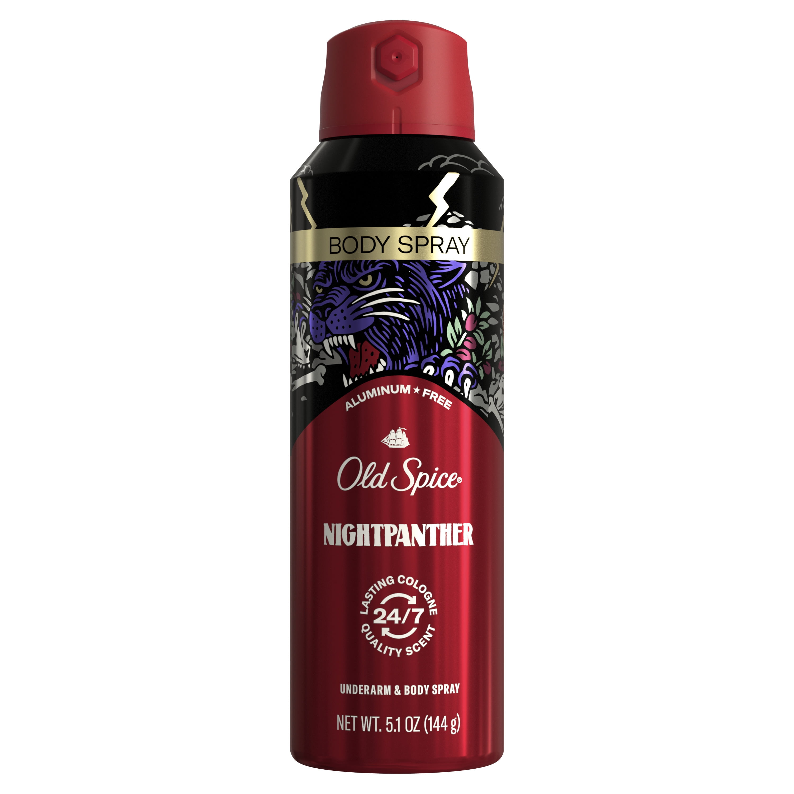 Old Spice NightPanther Body Spray for Men, 5.1 oz