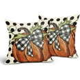 thumbnail image 2 of Fall Polka Dot Pumpkin Pillow Covers 20X20 Inch Autumn Harvest Thanksgiving Pillow Cases Orange Seasonal Square Throw Pillows Set of 2 Farmhouse Home Decor for Sofa Couch Bedroom Porch Outdoor, 2 of 6