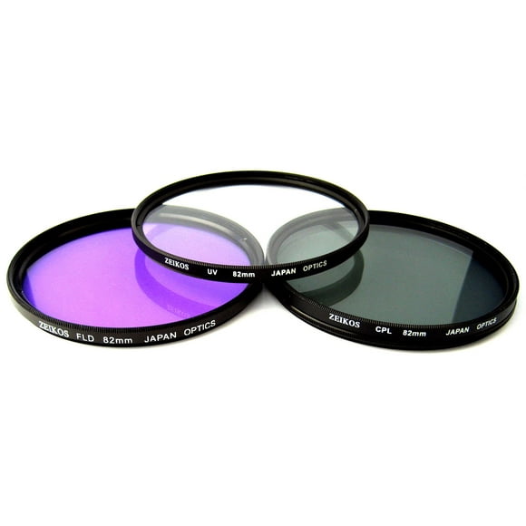 Zeikos ZE-FLK82 82mm Multi-Coated 3 Piece Filter Kit (UV-CPL-FLD)