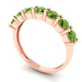 thumbnail image 2 of 1.19 ctw Wedding Band for Women - 14K Rose Gold Natural Peridot Stackable Eternity Ring, 2 of 6