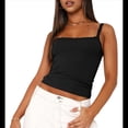 thumbnail image 1 of Top Corto Básico Sin Mangas con Tirantes Finos para Mujer Negro XL, 1 of 10