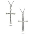 thumbnail image 3 of Women's Stainless Steel Thin Cross Necklace-John 19:30 by Shields of Strength, 3 of 4