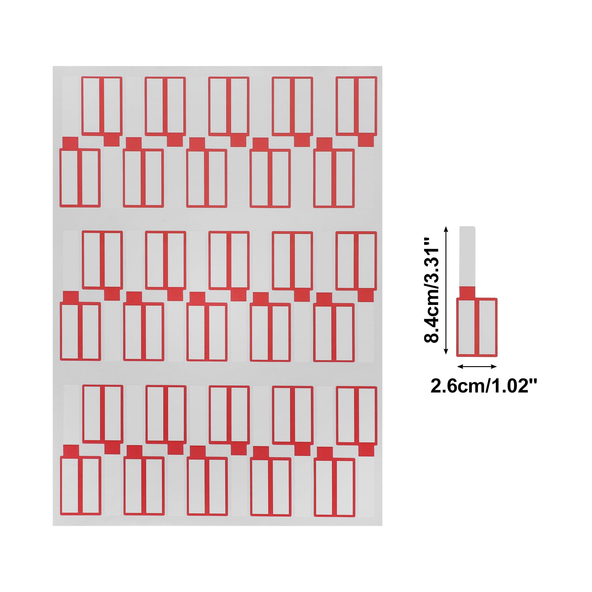 Unique Bargains P-Type Handwritten New Model Gift Stickers 3.31"x1.02" 6 Pcs Red