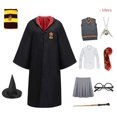 thumbnail image 1 of Harried-Disfraz de Harry Potter, Túnica mágica, capa con corbata, bufanda, varitas mágicas, gafas, vestido, faldas, suéter, Disfraces de Halloween y Navidad, 1 of 4