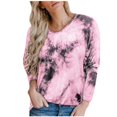 thumbnail image 1 of Hauts à Manches Longues pour Femmes Décontractés Mode Féminine Décontractée Col Rond Noué Manches Longues Chandail Ample, 1 of 6