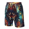thumbnail image 6 of Uemuo Mystic Wolf Dreamcatcher Pattern Men's Swim Trunks Hawaiian Beach Bathing Suit Swimsuits Beach Quick-Dry Shorts with Pockets-XX-Large, 6 of 9