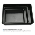 thumbnail image 4 of Uxcell 6" 7" 9" Plastic Square Plant Pot Saucer Flower Drip Tray, Black 12in1 Set, 4 of 5