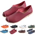 thumbnail image 4 of NOKIO Flat Shoes for Women Dressy Work, Summer Casaul Solid Color Slip on Walking Shoes Fashoin Lightweight Leather Shoes Women's Comfort Walking Boat Shoes, 4 of 4