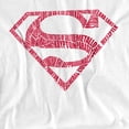 thumbnail image 2 of Superman Word Shield Women's T Shirt, White, Large, 2 of 6