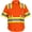 Orange, variant on Premium Class 3 High Visibility Hi Vis Safety Shirt - Full Sleeve - 65%C35%N - 6 oz (Large, Bright Yellow)