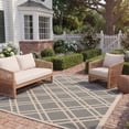 thumbnail image 3 of Safavieh Courtyard Jasper Geometric Indoor/Outdoor Area Rug, Anthracite/Beige, 5'3" x 7'7", 3 of 11