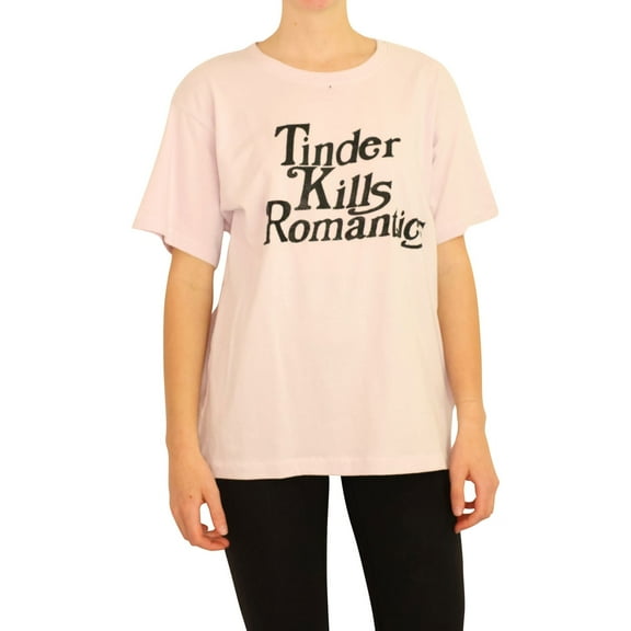 Elevenparis Womens Tinder Kills Romantics Graphic T-Shirt, Purple, Small