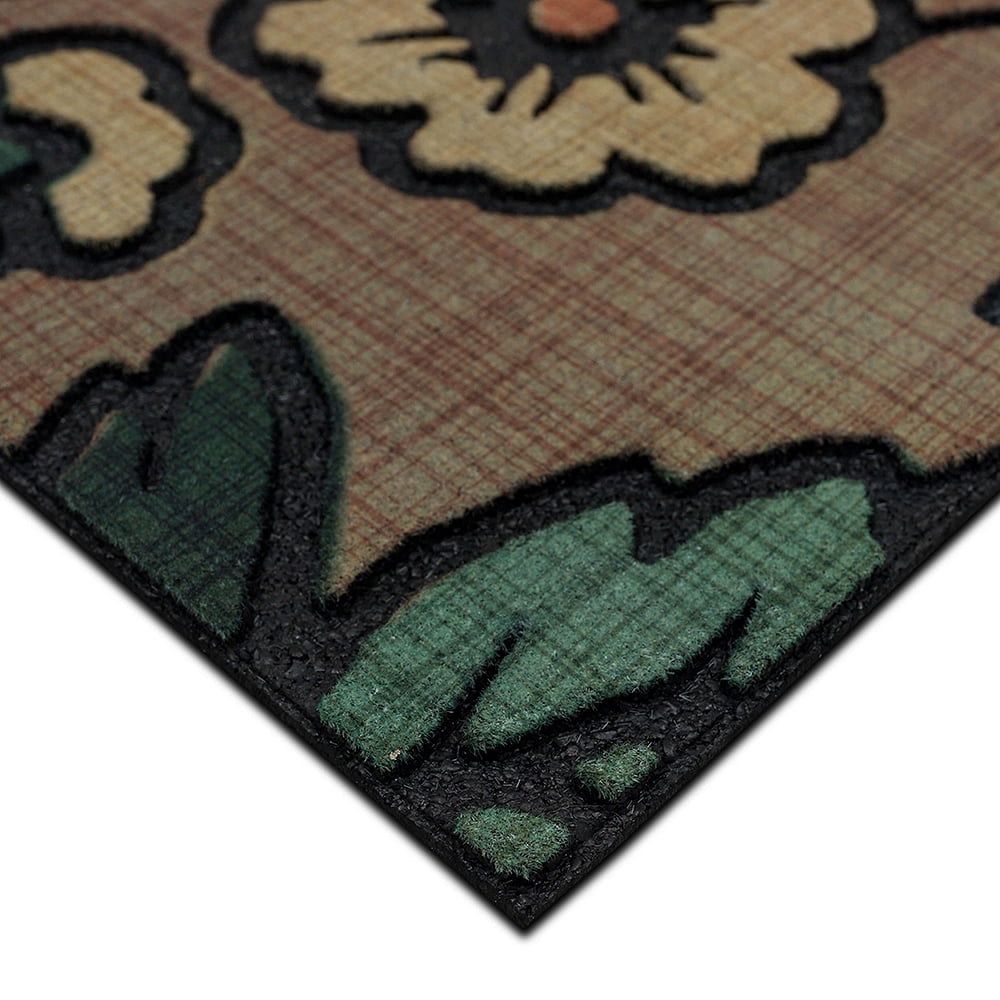 Mohawk Home Garden At Dusk Outdoor Polyester Door Mat, Earth, 1' 6" X 2' 6"
