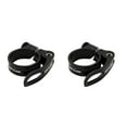 thumbnail image 1 of Soidarity Abrazadera de aluminio para tija de sillín de bicicleta MTB, anillo de montaje de tija de sillín de liberación rápida, accesorios para negro 31.8 mm 2piezas Soidarity  CBP099385, 1 of 5