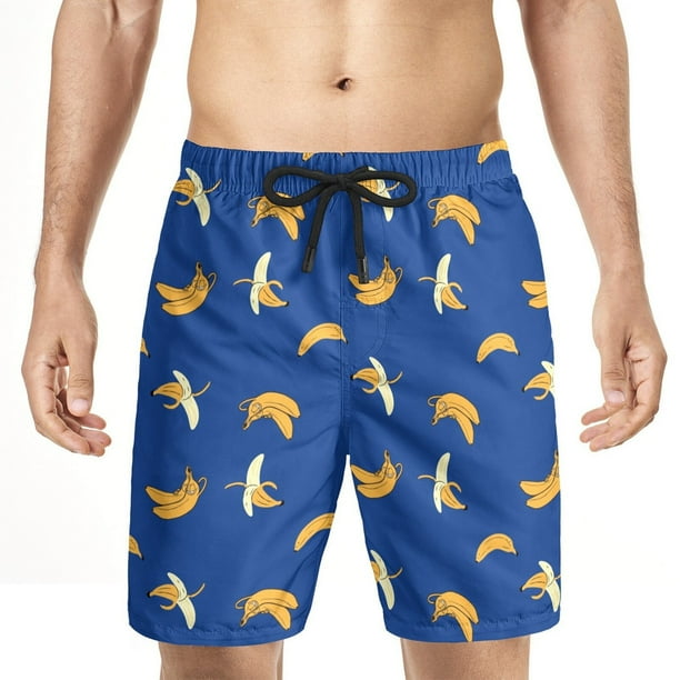 Pantalones cortos con estampado de plátano para hombre, pantalones cortos informales de playa, patrón 3d completo, pantalones cortos sueltos con estampado divertido, ropa de calle deportiva Fivean unisex