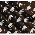 thumbnail image 3 of Soimoi Brown Cotton Poplin Fabric Falling Star & Polar Bear Animal Printed Craft Fabric by the Yard 42 Inch Wide, 3 of 7