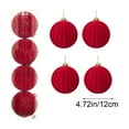 thumbnail image 3 of Christmas Ornaments 15CM 2PCS Extra Large Flocked Christmas Balls Set Shatterproof Hanging Decorations for Christmas Tree Holiday Party Home Décor and Winter Scene Arrangement**, 3 of 6