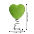 thumbnail image 6 of Green Heart Tree Topper | Spring Metal & Polyester Ornament | 8x5x3" | Soft Touch Holiday Decoration for Christmas, Valentine, Wedding | Easy Install Star, 6 of 7