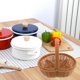 thumbnail image 3 of Cesta de picnic de ratán sintético hecha a mano con asa para actividades al aire libre, almacenamiento de frutas, pan, huevos y fotografía. Diseño multifuncional., 3 of 7