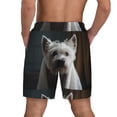 thumbnail image 2 of Lsque Mens Swim Trunks Dog Wrapped in Towel 1 Pattern - Bathing Suit Compression Liner - Beach Swim Shorts Swimwear - (S-3XL) - Stretch Quick Dry -3X-Large, 2 of 9