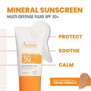Avène Mineral Sunscreen Multi-Defense Fluid SPF 50+ for Face, 1.3 fl oz
