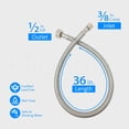 thumbnail image 4 of PROCURU 36" Length x 3/8" Compression x 1/2" FIP Faucet Hose Connector, Braided Stainless Steel Supply Line, Lead Free (36-Inch, 2-Pack), 4 of 10