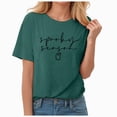 thumbnail image 4 of Towmus Women Plus Size Blouse Graphic Halloween Cute Casual Letter T-Shirt Short Sleeve Funny Top Tees, 4 of 6