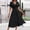 (Fashion 106)Black, variant on Women V-Neck Short Sleeve Fitted Solid Color A-Line Flowy Long Dress Summer Loose and Comfortable Maxi Dress