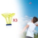 thumbnail image 2 of 3 piezas a prueba de viento bádminton pelotas de bádminton flexibles en interiores ligeros entrenamiento deportivo volantes de bádminton para ejercici Amarillo, 2 of 8