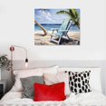 thumbnail image 4 of Nawypu Beach Chair Wall Art Decor Painting Pictures Print On Canvas, Coconut Tree Ocean Seascape Canvas Wall Art for Home Decoration Living Room Bedroom Artwork, 4 of 4