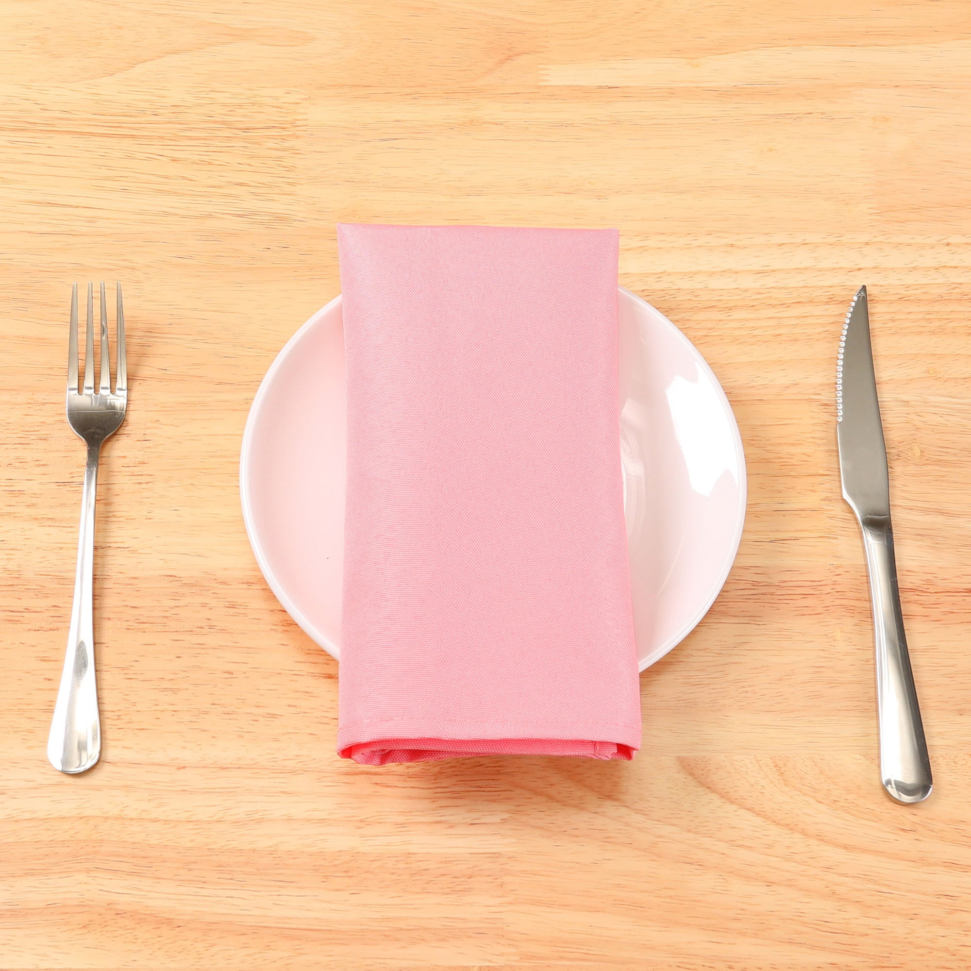Unique Bargains 6 Pack Polyester Restaurant Cocktail Party Cloth Napkins Pink