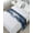 Blue, variant on Bed Runner Scarf Twin Size, Brown Marble Stain Bed Runners & Scarves for Foot of Beds, Ombre Abstract Striped Mottled Aesthetic Decorative Bedding Runner Scarf for Hotel Home Bedroom