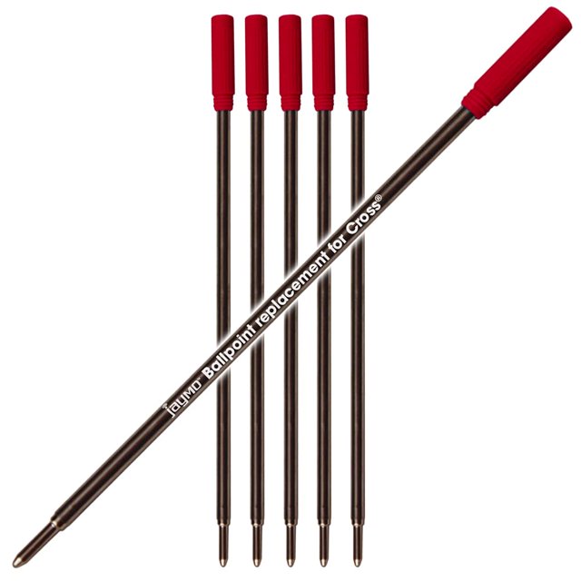 Jaymo Repuesto para Cross 8515 - Mide 4,563 in / 116 mm de largo - Recambio para bolígrafo - 6 rojos