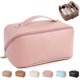 thumbnail image 1 of Bolsa de cosméticos de viaje de cuero de gran capacidad impermeable, almacenamiento multifuncional, bolsa de aseo de viaje, bolsa para el cuidado de la piel, color rosa claro brillar Electrónica, 1 of 5