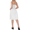 thumbnail image 3 of HAPPY BAY Women's Beach Summer Casual Smocked Mini Swing Dress Tube Top Strapless Dresses for Women One Size White, Solid, 3 of 3