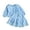 Blue, variant on Girls Two Piece Outfit Puff Sleeve Blouse with Lace Trim Skirt Childrens Coordinated Ensemble (Pink Size 3-4 Years)