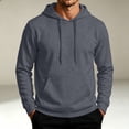 thumbnail image 2 of HAJWOH Men's Hoodie Pullover Long Sleeve Sweatshirt Drawstring Casual Workout Top With Pockets, 2 of 5