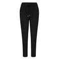 thumbnail image 5 of BILIKEYU Women's Wide Leg Cropped Slim Fit Casual Trousers, Womens Pants, Jogging Pants for Women, Stretch Pants for Women, 5 of 6