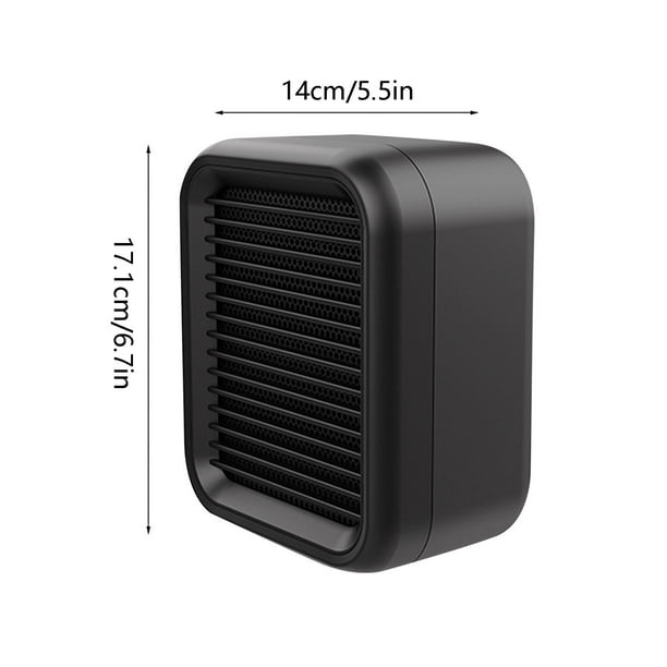 WREESH Mini radiateur soufflant électrique 800 W, 3 secondes de chauffage  rapide à 2 modes, tour de chauffage électrique portative d'hiver, chauffage  plus chaud 