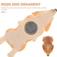 thumbnail image 3 of 2Pcs Resin Dog Ornaments Mini Puppy Adornments Car Dog Adornments (Yellow), 3 of 3