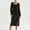 Black, variant on Women's Casual Long Sleeve Square Neck Midi Dress Knit Side Slit Long Ribbed Dresses Tunic Dress for Women Daytime Dresses for Women Casual Swing Dresses for Women Knee Length Loose Dress Party Gowns