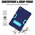 thumbnail image 6 of Dteck Shockproof Case for Samsung Galaxy Tab A7 10.4 inch 2020 Models SM-T500/T505/T507, Heavy Duty Hybrid Rugged High Impact Full Body Protective Case with Kick Stand, Navy+Blue, 6 of 6