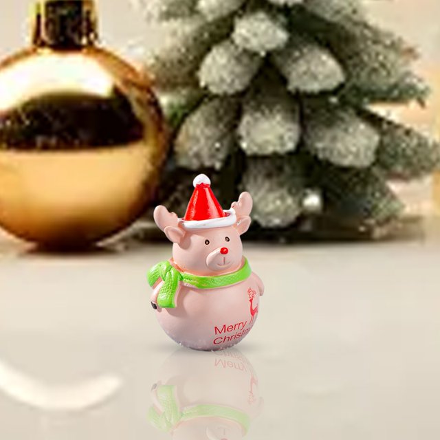 Panxico Christmas Figurines Christmas Miniatures Mini Christmas Figures Christmas Miniatures For Crafts Christmas Trinkets Christmas Decorations Christmas Ornament Adorable Dog Design Acrylic Per